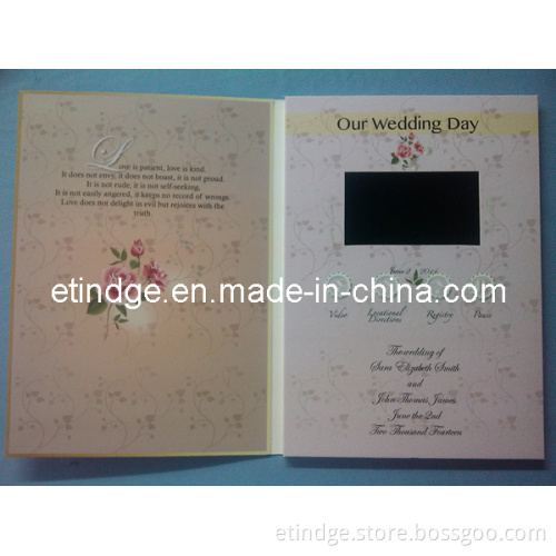 Factory Supply LCD Invitation Cards/Wedding Cards